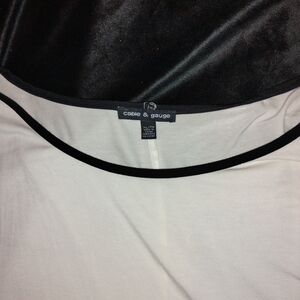 Cable & Gauge Black and Cream Blouse